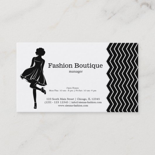 Carte De Visite Boutique mode (Devant)