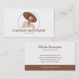 Carte De Visite Boutique Mode femme Illustration