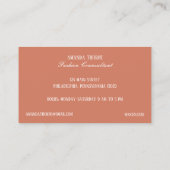 Carte De Visite Boutique Mode Fleur de Lis (Dos)