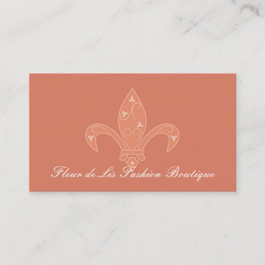 Carte De Visite Boutique Mode Fleur de Lis (Devant)