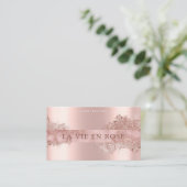 Carte De Visite Boutique Moderne Elegant Parties scintillant Rose  (Debout devant)