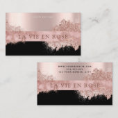 Carte De Visite Boutique Moderne Elegant Parties scintillant Rose  (Devant / Derrière)