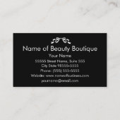 Carte De Visite Boutique moderne Ruban noir et blanc pour fille (Dos)