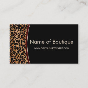 Carte De Visite Boutique moderne tendance Empreinte de léopard Bro