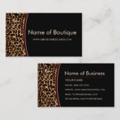 Carte De Visite Boutique moderne tendance Empreinte de léopard Bro (Devant / Derrière)