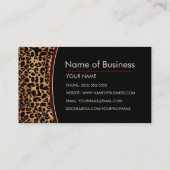 Carte De Visite Boutique moderne tendance Empreinte de léopard Bro (Dos)