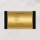 Carte De Visite Boutique noire élégante d'or (Dos)