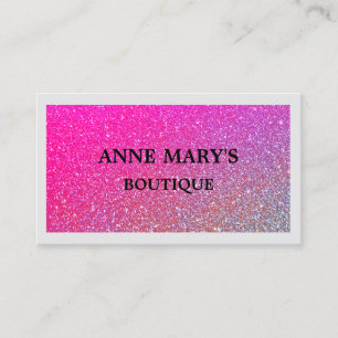 Carte De Visite Boutique Parties scintillant Rose Rose Gold Salon 