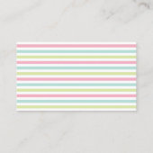 Carte De Visite Boutique Pastel Stripes (Dos)