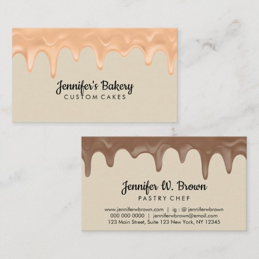 Carte De Visite Boutique petit-déjeuner jaune événement traiteur p (Devant / Derrière)