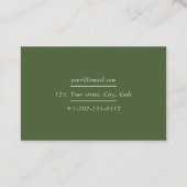 Carte De Visite Boutique plante Green House botanique (Dos)