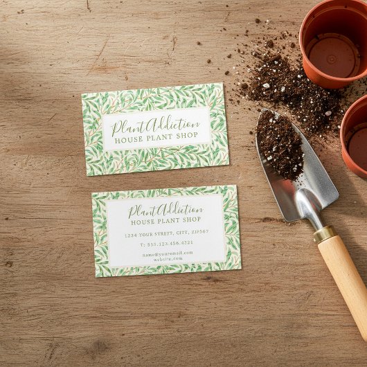 Carte De Visite Boutique Plante Leafy William Morris House