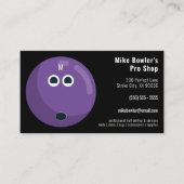 Carte De Visite Boutique Pro Bowling Professionnel | Noir (Devant)