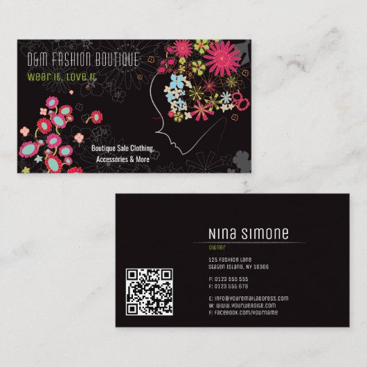 Carte De Visite Boutique | Professionnel (Devant / Derrière)