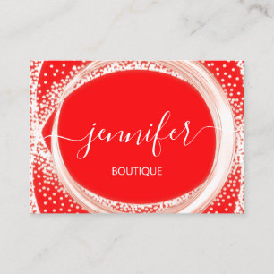 Carte De Visite Boutique professionnelle Maquillage Beauté Red Bri