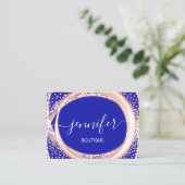 Carte De Visite Boutique professionnelle maquillage Beauté rose Ro (Debout devant)