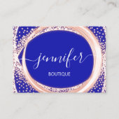 Carte De Visite Boutique professionnelle maquillage Beauté rose Ro (Devant)