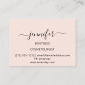 Carte De Visite Boutique professionnelle maquillage Beauté Rouge b (Dos)