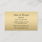 Carte De Visite Boutique Rayure Tigre Or (Dos)