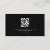 Carte De Visite Boutique Retro Monogram QR Code (Dos)