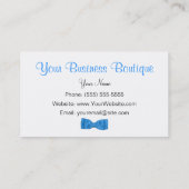 Carte De Visite Boutique Rose Bow Bleu (Dos)