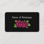Carte De Visite Boutique Rose Et Noir (Devant)