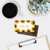 Carte De Visite Boutique Rustique Sunflower Gold Dots