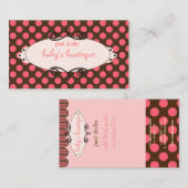 Carte De Visite Boutique sassy, Pois (Devant / Derrière)