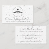 Carte De Visite Boutique Seamstress Tailor Shop Cute Hanger (Devant / Derrière)