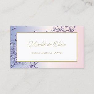 Carte De Visite Boutique Serenity Water Splash Pink and Lavender