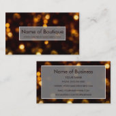 Carte De Visite Boutique Shimmer Soft Élégante Glamour Or (Devant / Derrière)