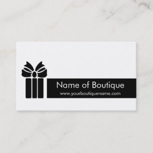 Carte De Visite Boutique simple en noir et blanc avec boîte et boî