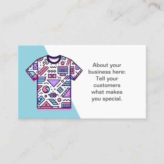 Carte de visite Boutique Tee - shirt personnalisab (Devant)