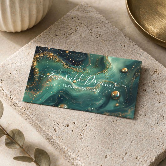 Carte De Visite Boutique Vert Émeraude