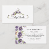 Carte De Visite Boutique Vêtements | Logo du cintre à fleurs (Devant / Derrière)