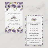 Carte De Visite Boutique Vêtements | Logo du cintre à fleurs (Devant / Derrière)