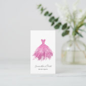 Carte De Visite Boutique Vêtements Rose Parties scintillant rose (Debout devant)