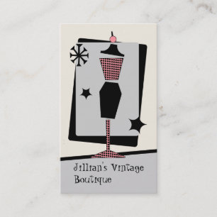 Carte De Visite Boutique Vintage - Roses et roses