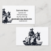 Carte De Visite Boutique Western Cowboy Horses (Devant / Derrière)