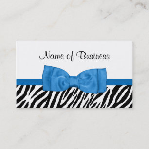 Carte De Visite Boutique Zèbre Ruban Bleu