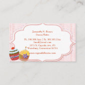 Carte De Visite Boutiques De Cupcake Chic Whimsical (Dos)