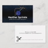 Carte De Visite Bouton Aiguilles à coudre | Jean Fabric (Devant / Derrière)