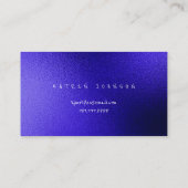 Carte De Visite Bouton bleu Cobalt Cercle d'or Noir (Dos)