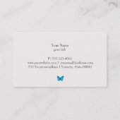 Carte De Visite Bouton bleu simple noir (Dos)