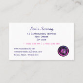 Carte De Visite Bouton de couture aquarelle (Dos)