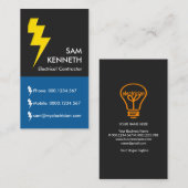 Carte De Visite Bouton de foudre jaune Coupe de foudre (Devant / Derrière)