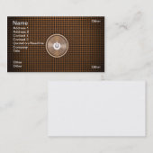 Carte De Visite Bouton de puissance (Devant / Derrière)