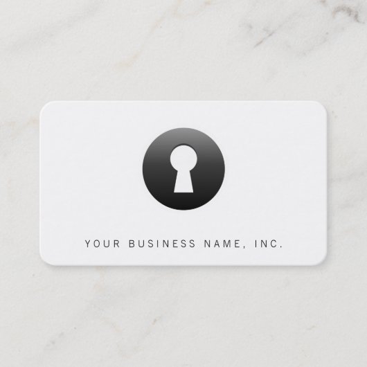 Carte De Visite Bouton de trou de la serrure (Devant)