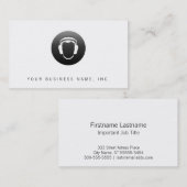 Carte De Visite Bouton d'écouteurs (Devant / Derrière)