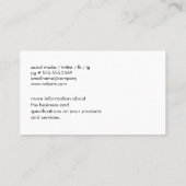 Carte De Visite Bouton Jeans bleu et pointillés (Dos)